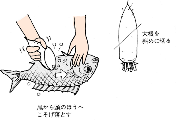 魚のうろこを上手に取る方法